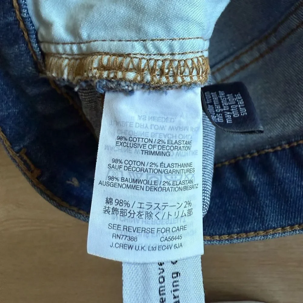 Madewell Cutoff Edition Glenoaks Wash Jean High-Rise Denim Shorts Stretchy 29